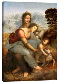 Canvastavla  Jungfrun och barnet med helgon Anna - Leonardo da Vinci