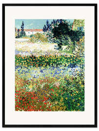 Inramat konsttryck  Garden in Bloom, Arles - Vincent van Gogh