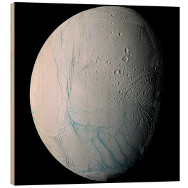 Trätavla  Saturn's moon Enceladus