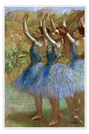 Poster Three dancers in blue