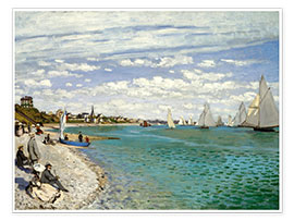 Poster  Regatta at Sainte-Adresse - Claude Monet