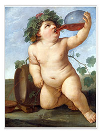 Poster Drinking Bacchus