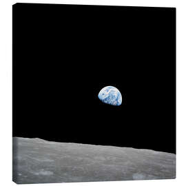 Canvastavla  Jorden sett från månen