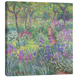 Canvastavla  Konstnärens trädgård i Giverny, 1900 - Claude Monet