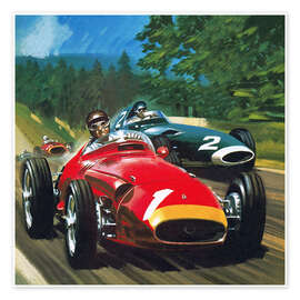 Poster  Juan Manuel Fangio - Wilf Hardy