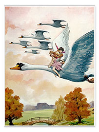Poster  The Little Swan Maiden - English School