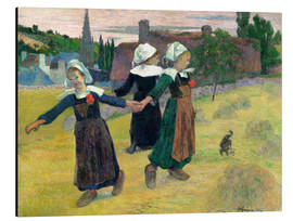 Aluminiumtavla  Breton Girls Dancing Pont-Aven - Paul Gauguin