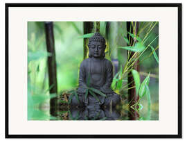 Inramat konsttryck  Buddha Bambus - Renate Knapp