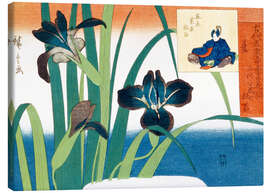 Canvastavla  Summer, irises at Yatsuhashi - Utagawa Hiroshige