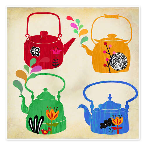 Poster Vintage tea kettle
