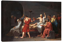 Canvastavla  Sokrates död - Jacques-Louis David