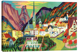 Canvastavla  Davos in the summer - Ernst Ludwig Kirchner