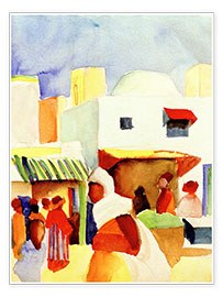 Poster  Market in Tunis I - August Macke