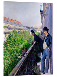 Akrylglastavla  Balcony, Boulevard Haussmann 1880 - Gustave Caillebotte