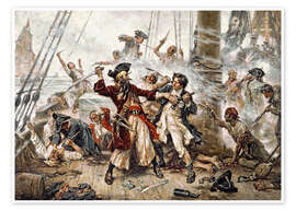 Poster The Capture of the Pirate Blackbeard