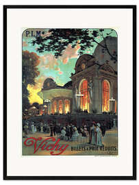 Inramat konsttryck  Vichy - Billets a Prix Reduits - Vintage Advertising Collection