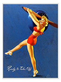 Poster  Pin Up - Ready to Take Off - Al Buell