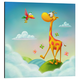 Aluminiumtavla  Giraffe in the clouds - Tooshtoosh