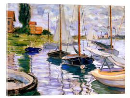 Akrylglastavla  Voiliers sur la Seine - Claude Monet