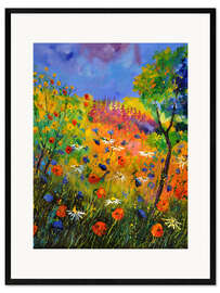 Inramat konsttryck  Meadow with wildflowers - Pol Ledent