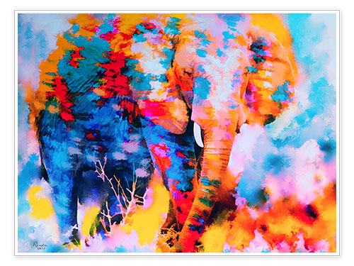 Poster elephant impression