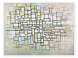 Poster  Composition No. II - Piet Mondriaan