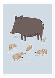 Poster  Wild boars - Sandy Lohß