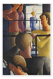 Poster  Scene on the banister - Oskar Schlemmer