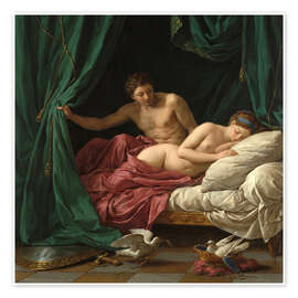 Poster  Mars and Venus an allegory of Peace - Louis Jean Francois Lagrenee