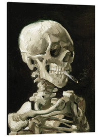 Aluminiumtavla  Skelett med en brinnande cigarett - Vincent van Gogh