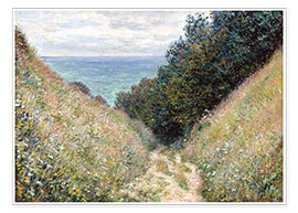 Poster  Road at La Cavée, Pourville - Claude Monet