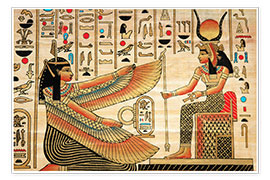 Poster  Papyrus med egyptiska tecken