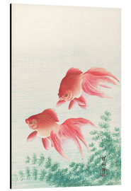 Aluminiumtavla  Two goldfish - Ohara Koson