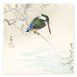 Poster  The kingfisher - Ohara Koson