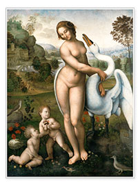 Poster  Leda and the Swan - Leonardo da Vinci