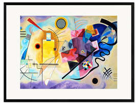 Inramat konsttryck  Gul, röd, blå - Wassily Kandinsky
