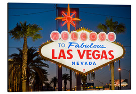 Aluminiumtavla  Las Vegas Sign at night