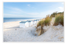 Poster  Nordsjön stranden - De Koog - Hannes Cmarits