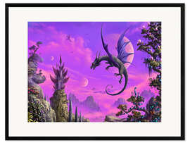 Inramat konsttryck  The Dragon Kingdom - Susann H.