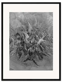 Inramat konsttryck  War in Heaven - Gustave Doré