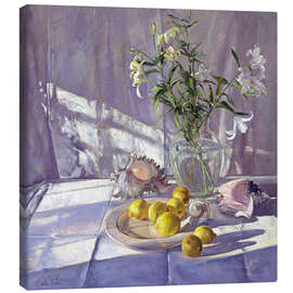 Canvastavla  Still Life Flowers and Lemons - Timothy Easton