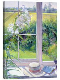Canvastavla  Reading corner in the window, detail - Timothy Easton