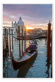 Poster  Gondola and Basilica, Venice - Matteo Colombo