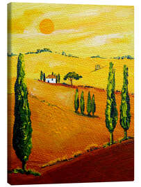 Canvastavla  Tuscany landscape 3 - Christine Huwer
