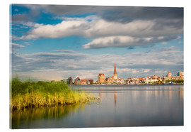 Akrylglastavla  View over the river Warnow to Rostock (Germany) - Rico Ködder