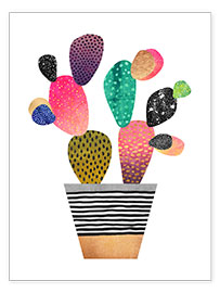 Poster  Happy cactus - Elisabeth Fredriksson