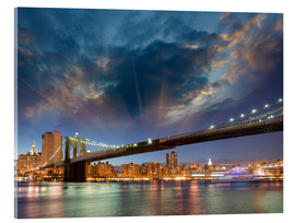 Akrylglastavla  Brooklyn Bridge in stunning colors