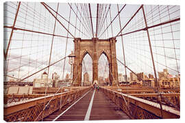 Canvastavla  New York Brooklyn Bridge and city skyline