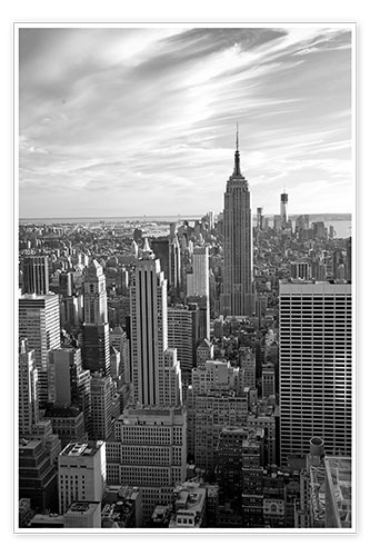 Poster Solnedgångsutsikt över Manhattan