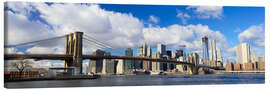 Canvastavla  Panoramic Brooklyn Bridge and Manhattan skyline